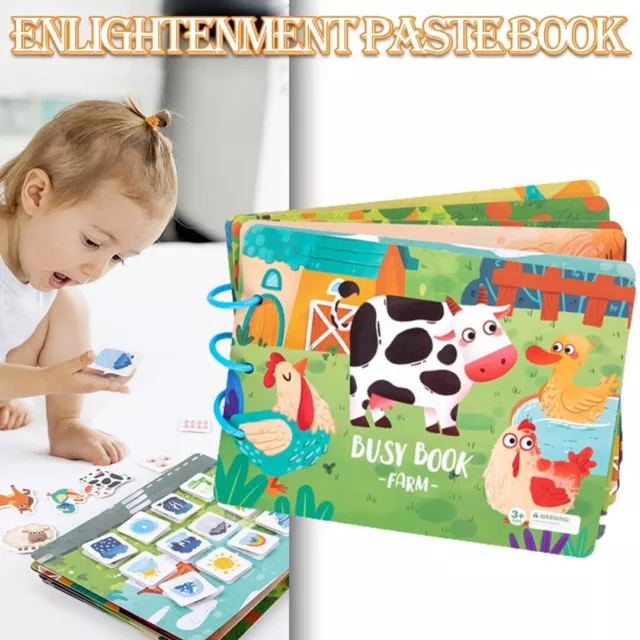 Educational Toys Montessori Sensory Busy Book For Toddlers Toys Preschool New 2