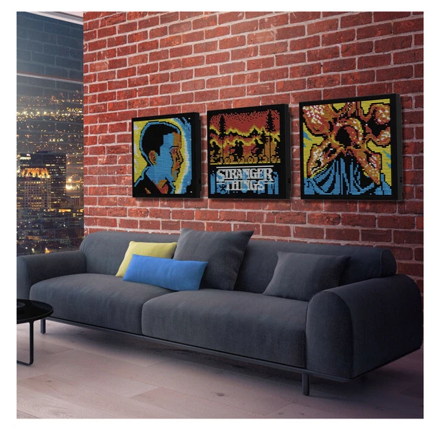 NETFLIX STREAMING STRANGER THINGS LITE-BRITE DELUXE WALL ART 16" x 16"  3HD PICS