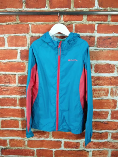 Girl Coat Age 11-12 Years Mountain Warehouse Blue Mesh Unlined Jacket Hood 152Cm