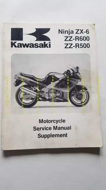 Kawasaki NINJA ZX-6R - ZZ-R 600-500 1992 SUPPLEMENTO manuale officina INGLESE