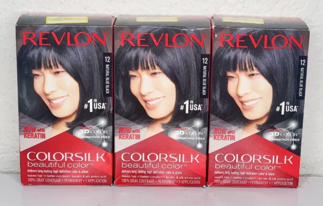 Revlon Colorsilk Beautiful Color Permanent Hair Color, 12 Natural Blue Black - wide 7
