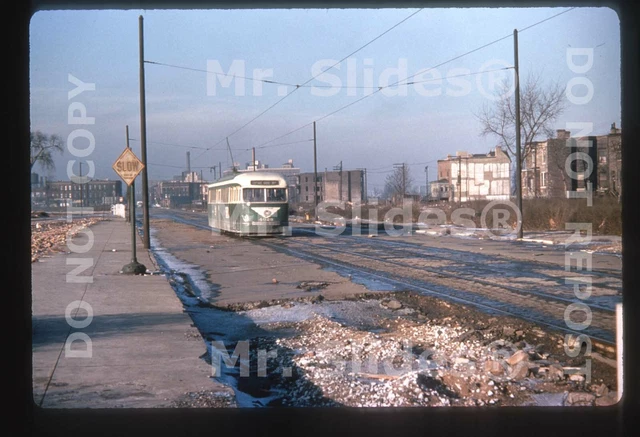 Duplicate Slide Streetcar CTA Chicago PCC 4029 Street Action