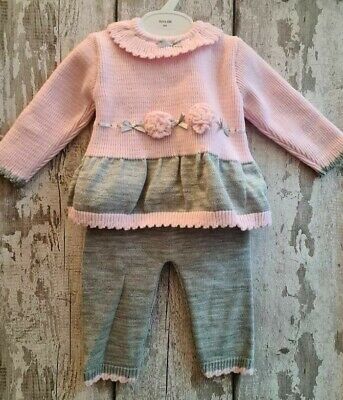 Baby Girl / Toddler Spanish Knitted Dress and Leggings Outfit / Set.
