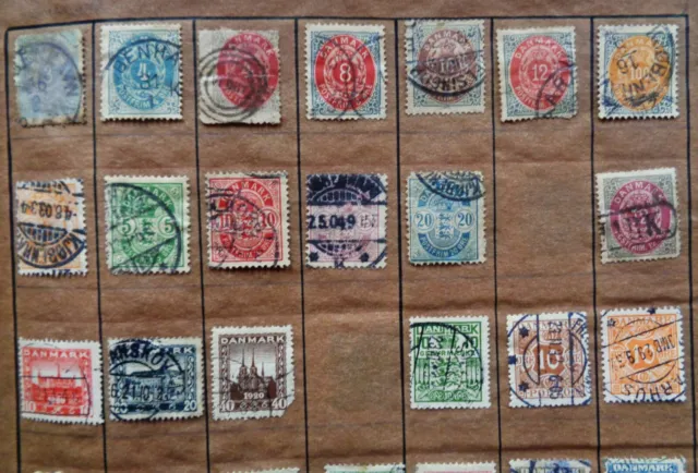 Altes Briefmarken Lot von Dänemark
