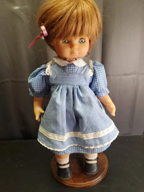 Max Zapf 1987 Doll 17" West Germany with Dress and Shoes Blue Eyes
