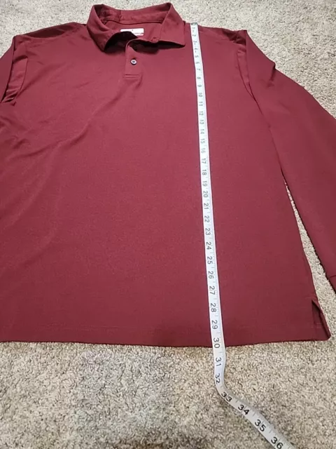 GRAND SLAM 360 MOTION FLOW Red / Maroon Polo Shirt Men’s Long Sleeve ...