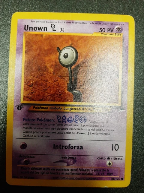 CGC 8 Pokemon Neo Destiny Unown L 1st Ed 86/105 main image 1
