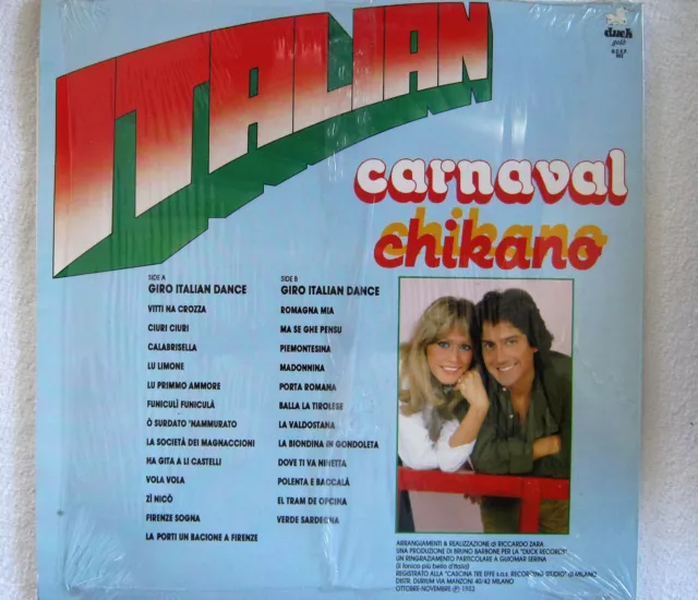 Disco vinile LP 33 giri ITALIAN CARNAVAL CHIKANO. ORIGINALE 2