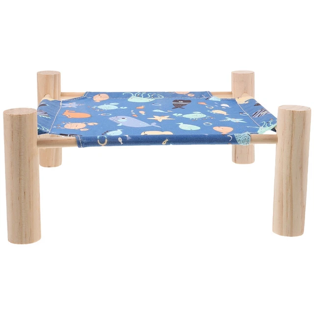 Lit de camp pour hamster surélevé, lit pour animaux de compagnie, lit amovible 3
