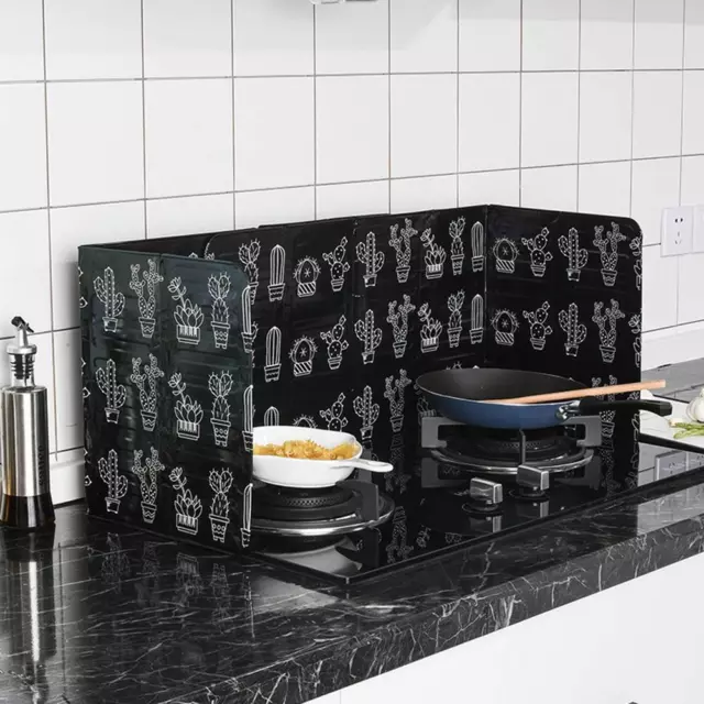 Kitchen Oil Splash Guard Wall Foil Protector Stove Cover Removable Baffle  Scree