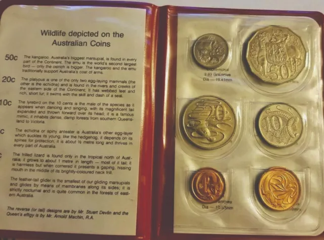 1980 RAM AUSTRALIA MINT SET IN RED RAM WALLET UNC Immaculate Gem Mint! Rare!! 3