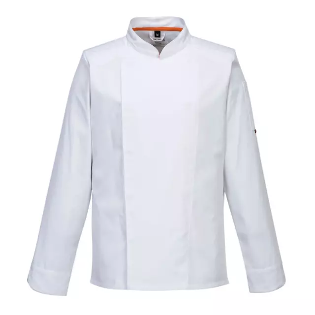 Veste de cuisine blanche manches longues PORTWEST, veste de cuisinier pas cher