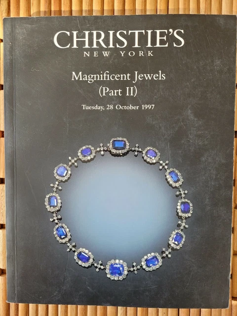 CHRISTIES New York MAGNIFICENT JEWELS Part II  October 1997Auction Book Catalog