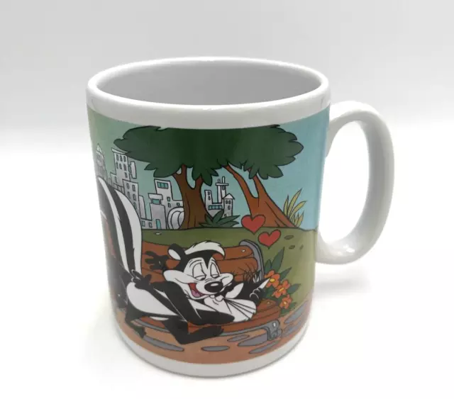 Vintage Pepe Le Pew & Penelope 1994 Coffee Mug 22 oz. Warner Brothers L'Amour