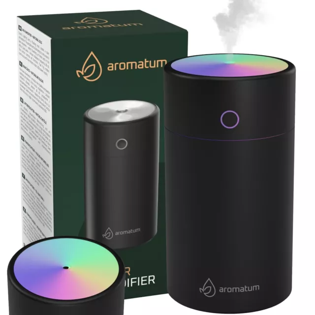 LED Ultraschall Luftbefeuchter Aroma Diffuser Humidifier Duftlampe USB Schwarz