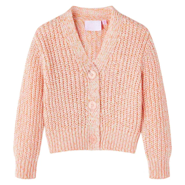 Cardigan da Bambina Lavorato a Maglia Rosa Misto 104 vidaXL