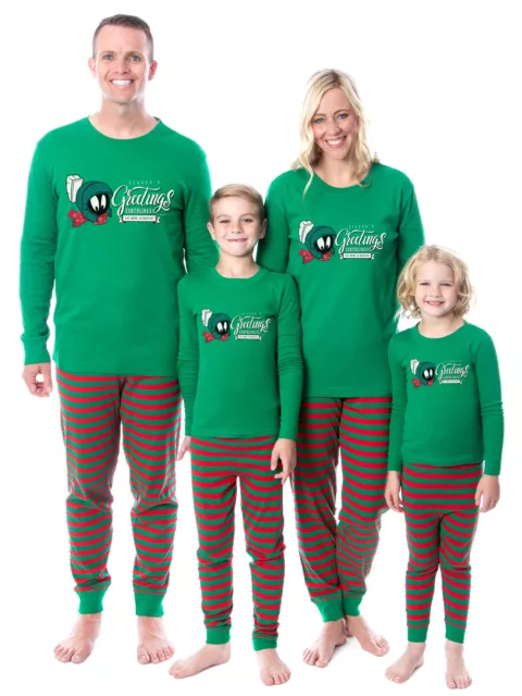 Looney Tunes Marvin the Martian Christmas Tight Fit Family Pajama Set