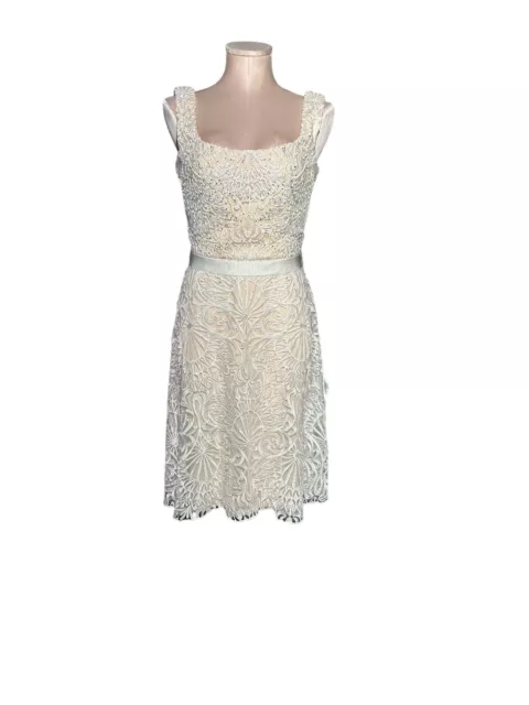 TADASHI SHOJI Bridal Dress In Ivory Size 4. Absolutely Gorgeous. NWT.