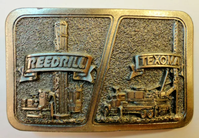 Reedrill-Texoma Belt Buckle Solid Brass Mining Exclusive Construction Equipment