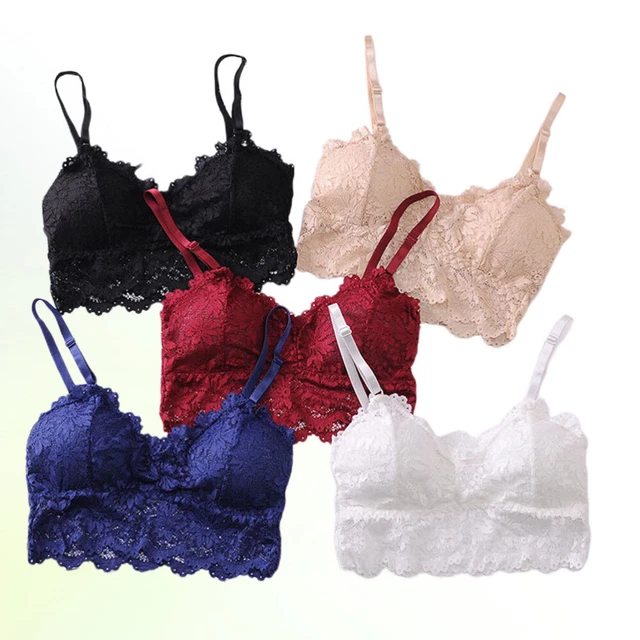5 Pcs Dentelle Beauté Soutien-gorge À Bretelles Enveloppement De La Poitrine