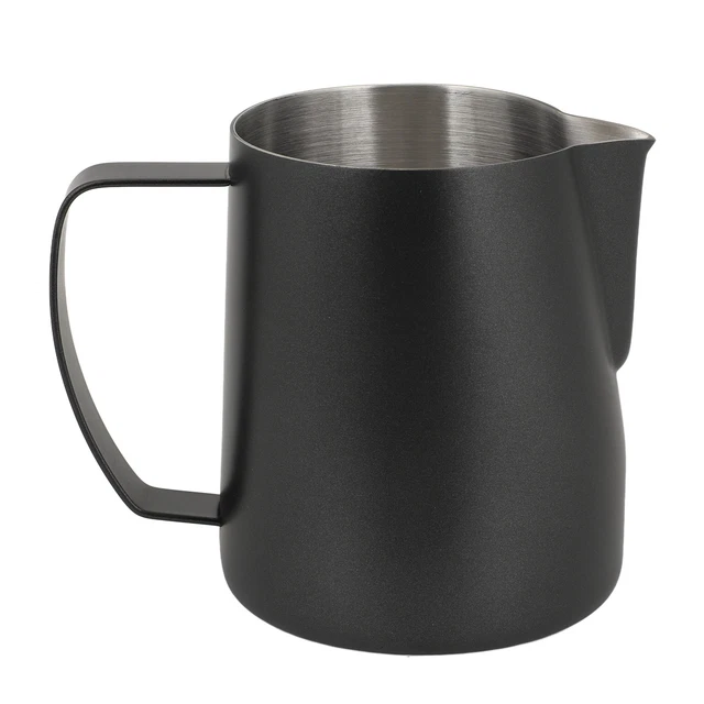 Black Coffee Milk Frothing Cup Stainless Steel Jug Steaming Pitcher 700ml MX