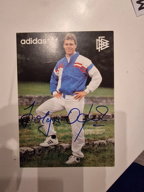 HOLGER OSIECK HANDSIGNIERTE DFB Autogrammkarte Sehr Selten Vor und