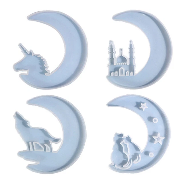 Moon Ornaments Epoxy Resin Mold DIY Wall Hanging Desktop Ornaments Silicone Mold