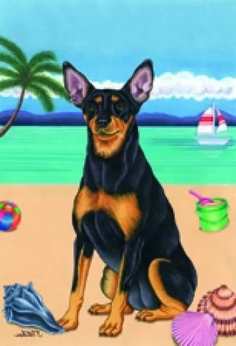 Beach House Flag - Miniature Pinscher 69084