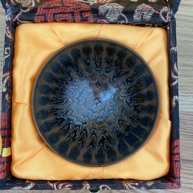 CHINESE/JAPANESE JIAN Kiln Tenmoku Glaze Porcelain Tea Bowl 402.12