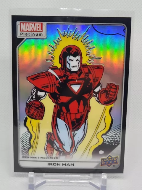 Iron Man 2023 Upper Deck Marvel Platinum Black Rainbow Parallel #123