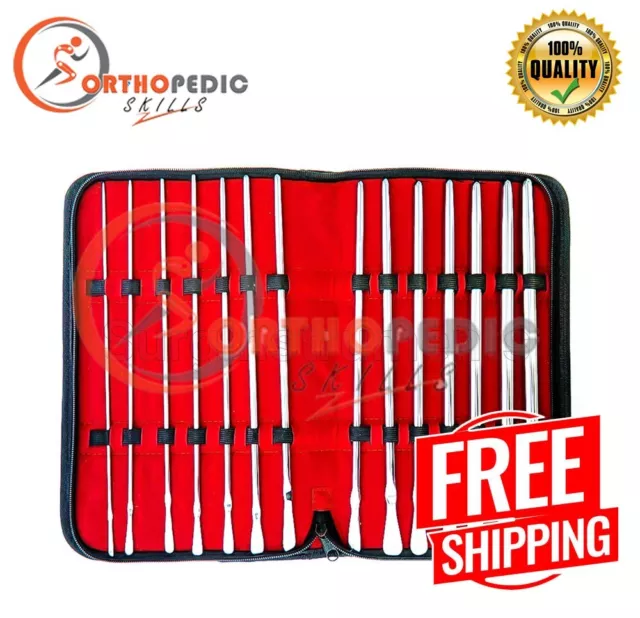 14 pieces Set of Dittel Urethral Sounds Gynecology Surgical