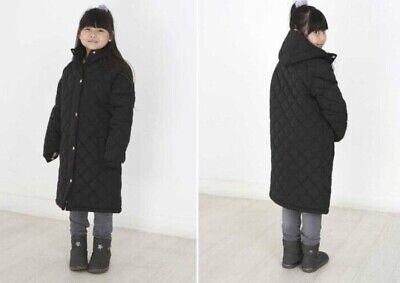 BLACK Quilt Giacca Puff Ragazze Bambini cappotto imbottito "Scuola Bambino 7-13 ANNI NUOVO