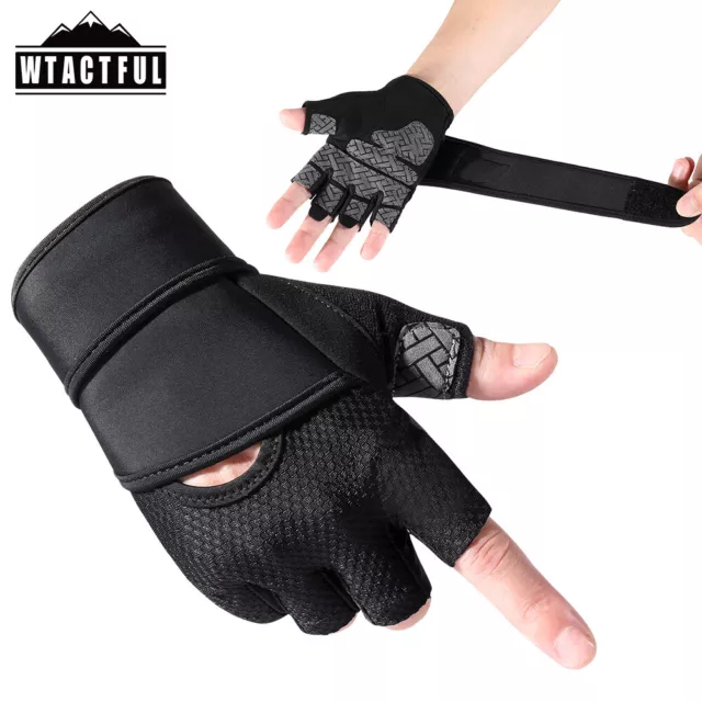 Men Women Weight Lifting Gloves Gym Fitness Workout Strength Training Exercise
