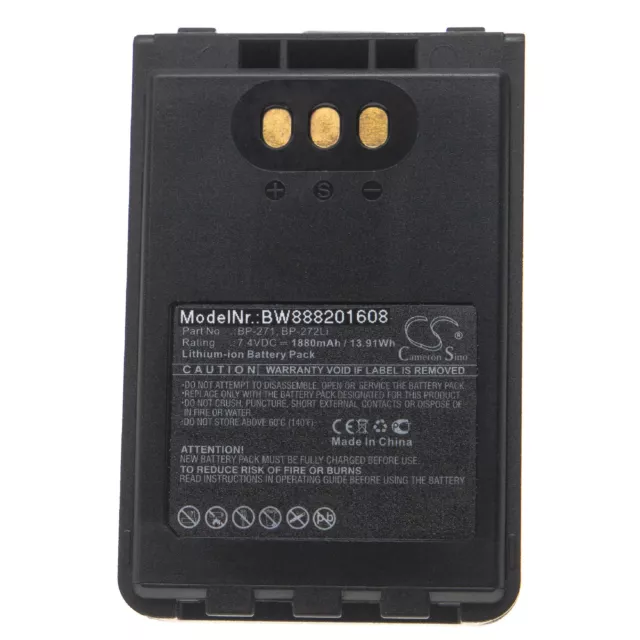 Batterie comme Icom BP-271 BP-272Li