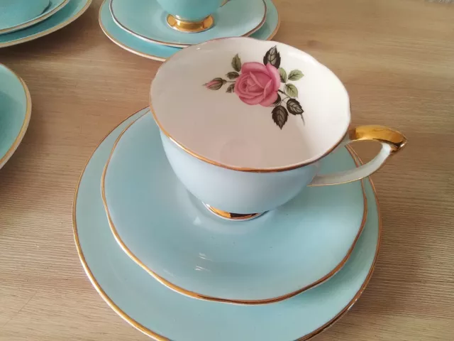 Vintage Mayfair Pottery Tea Cup ,Saucer & Side Plate Trio