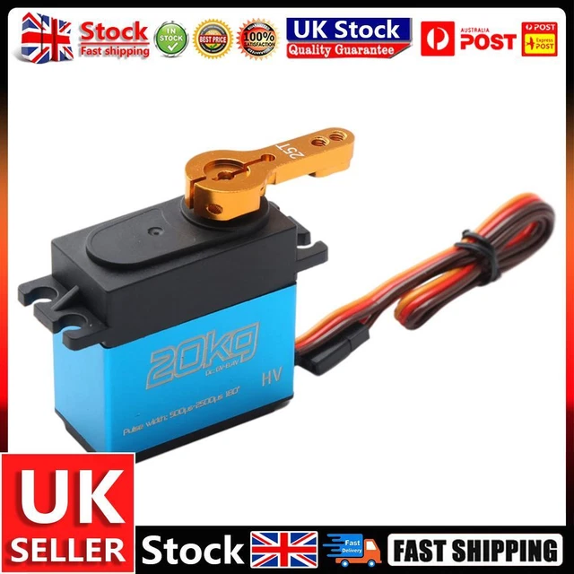 20kg Digital Servo 1/8 1/10 1/12 Scale RC Car Manipulator Metal Gear 25t Arms UK