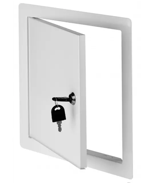 White Metal Access Panel Inspection Hatch Door with Lock-Wall/Ceiling ALL SIZES