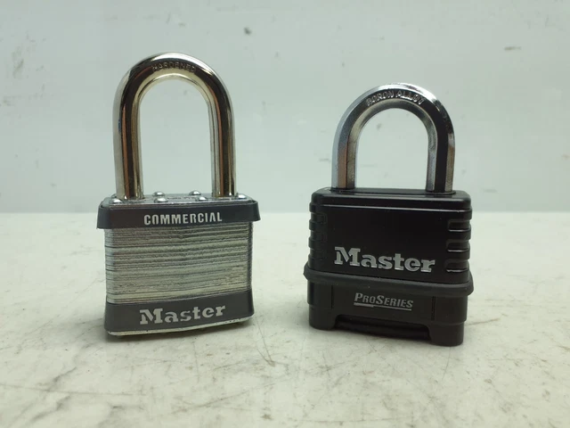 MASTER LOCK 25KALF Keyed Padlock + 1178 Combination Padlock *NO KEYS NO COMBINAT