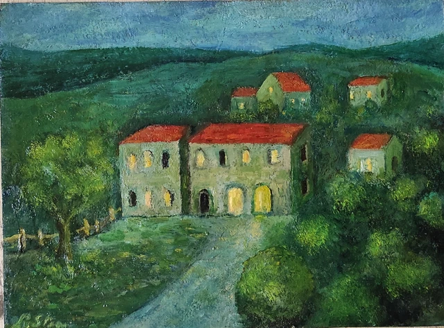 Dipinto a olio ''Notturno''