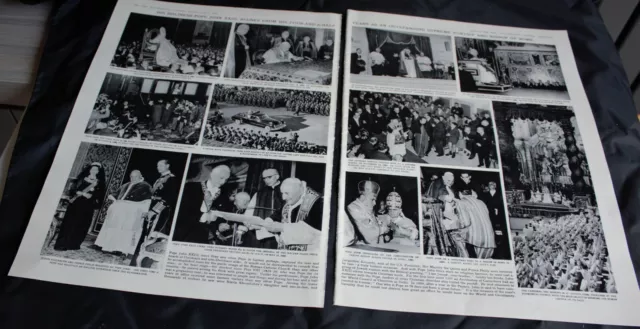 1963 4-Page Photo article 'POPE JOHN XXIII - Scenes from his 4.5 Years' 14 x 10