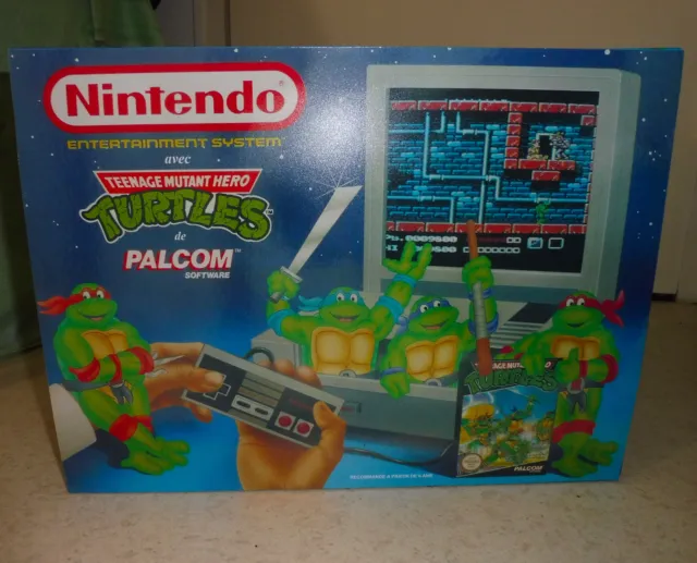 Nintendo Nes custom box TMNT Ninja Turtles console pack Insert FR
