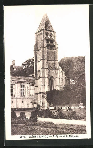 CPA Méry, L´Eglise et le Chateau