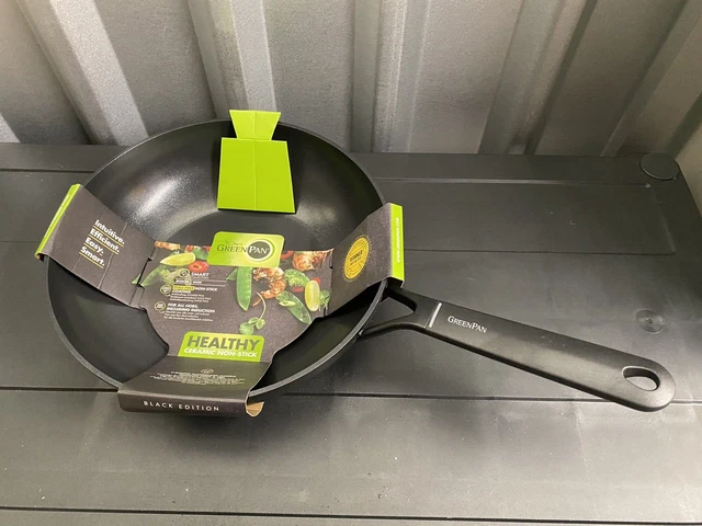 GreenPan Wok £95 edición limitada negro 28 cm aluminio inteligente cerámica antiadherente