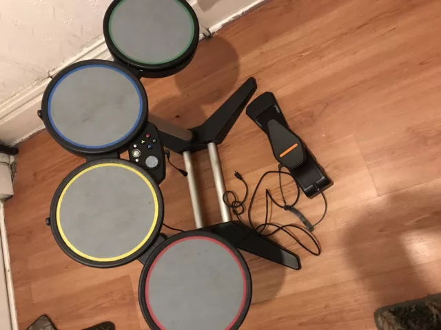 Xbox 360  Rock Band  Wired Drum Kit  - Complete With Legs & Pedal