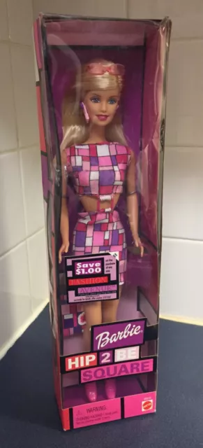 RARE 2000 Mattel Hip 2 Be Square Blonde Barbie Doll In Original Box NRFB 28313
