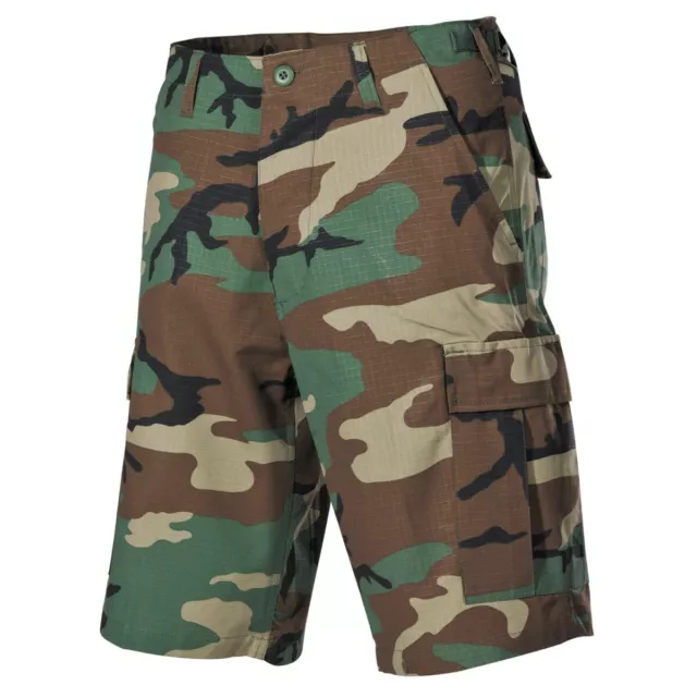 MFH Bermuda Pantaloncini Short uomo militari US BDU RIP STOP Shorts Woodland