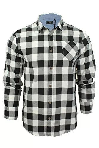 Mens Brave Soul Casual Check Lumberjack Brushed Cotton Work Shirt