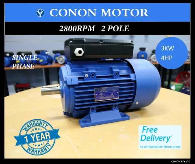 3kw 4HP 2800rpm 2POLE REVERSIBLE CSCR Electric motor single phase 240 compressor