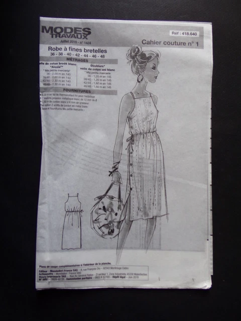 PATRON MODES ET TRAVAUX 07 2019 robe pour fillette et poupee EUR 6 00 PicClick FR