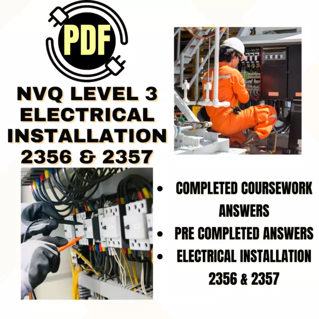 NVQ 3 Electrical Installation Completed Coursework Help&Answers 2356 & 2357